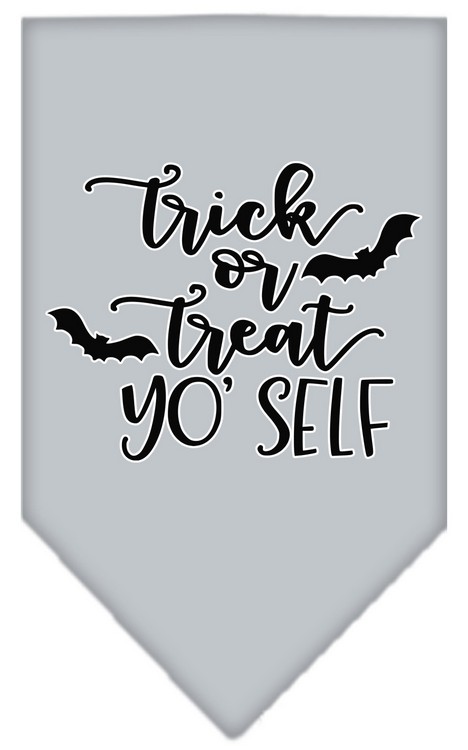 Trick or Treat Yo' Self Screen Print Bandana Grey Large